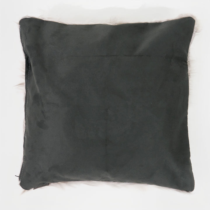 Poszewka na poduszkę ozdobna XL 70 x 70cm - Mongolskie Sztuczne Futro Szarość 02