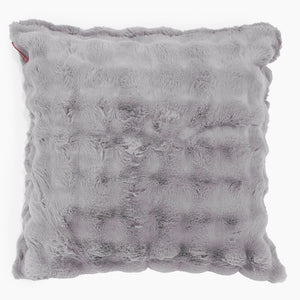 Poszewka na poduszkę ozdobna XL 70 x 70cm - Sztuczne futro Bąbelkowe Szarość