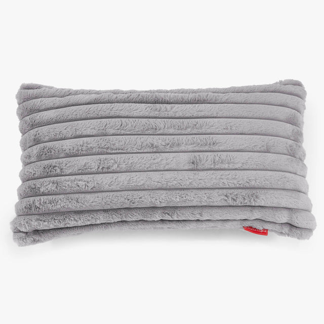 Poszewka na poduszkę XL prostokątna 40 x 70cm - Sztruks ultra plusz Szarość 01