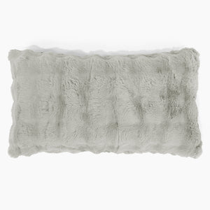 Poszewka na poduszkę XL prostokątna 40 x 70cm - Sztuczne futro Bąbelkowe Szałwiowy zielony