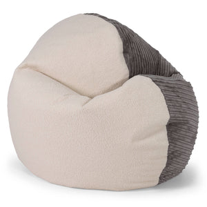 Pufa fotel Flexforma dla małych dzieci 1-3 lata - Boucle & sztruks Grafit szarość