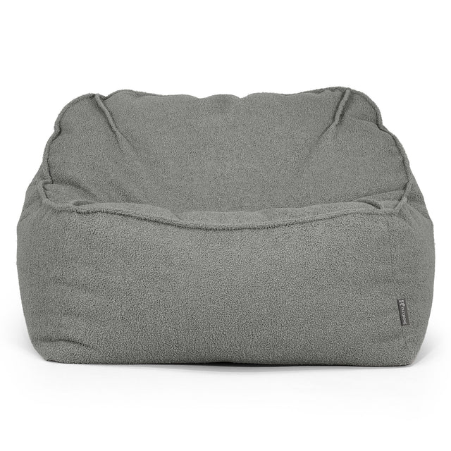 Pufa fotel Sloucher - Boucle Szarość