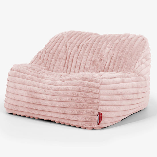 Pufa fotel Sloucher - Sztruks ultra plusz Łosoś 01