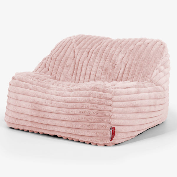 Pufa fotel Sloucher - Sztruks ultra plusz Łosoś 01