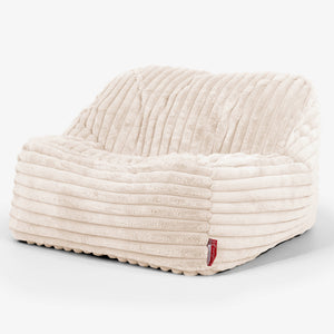 Pufa fotel Sloucher - Sztruks ultra plusz Śmietanka