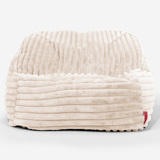 Pufa fotel Sloucher - Sztruks ultra plusz Śmietanka 02