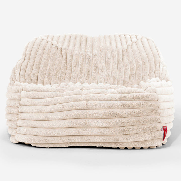 Pufa fotel Sloucher - Sztruks ultra plusz Śmietanka 02