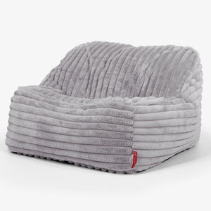 Pufa fotel Sloucher - Sztruks ultra plusz Szarość