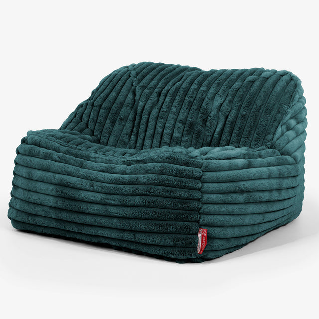Pufa fotel Sloucher - Sztruks ultra plusz Turkus 01