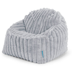 Pufa Sloucher dla dzieci 2-6 lat - Sztruks ultra plusz Kacze jajo niebieskie