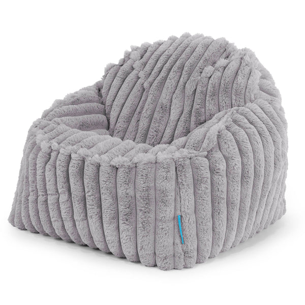 Pufa Sloucher dla dzieci 2-6 lat - Sztruks ultra plusz Szarość 01