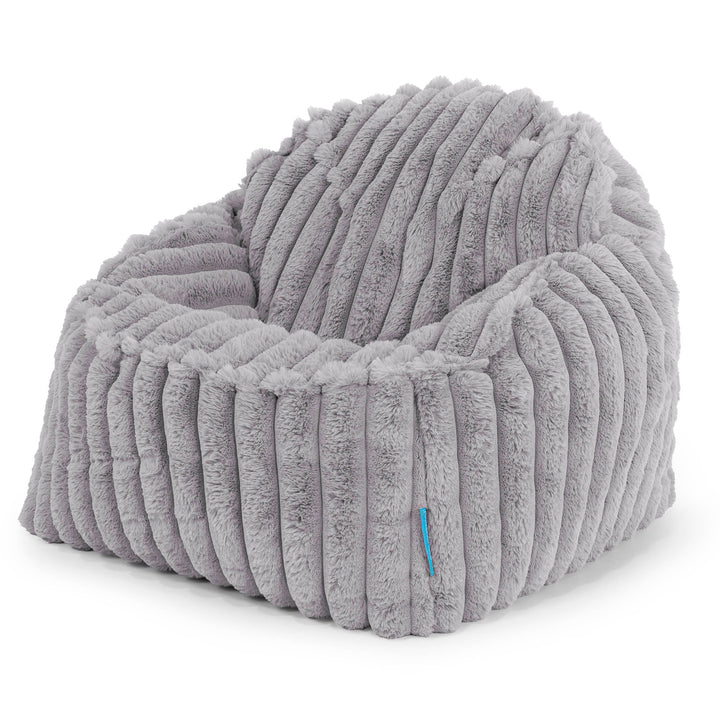 Pufa Sloucher dla dzieci 2-6 lat - Sztruks ultra plusz Szarość 01