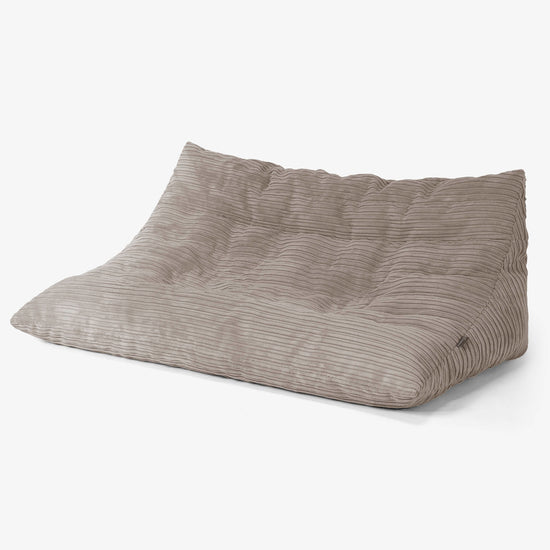 Pufa sofa podłogowa Noah - Klasyczny sztruks Beżowa szarość 02