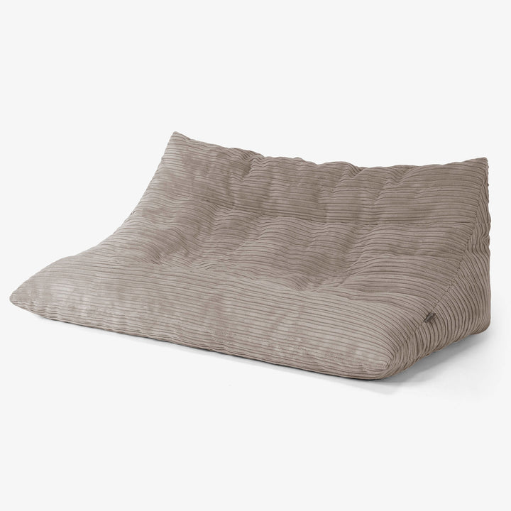Pufa sofa podłogowa Noah - Klasyczny sztruks Beżowa szarość 02