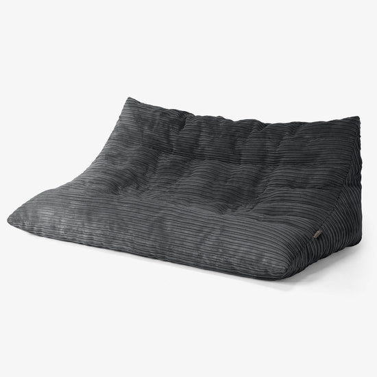 Pufa sofa podłogowa Noah - Klasyczny sztruks Czerń 02