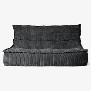 Pufa sofa podłogowa Oliver - Klasyczny sztruks Czerń