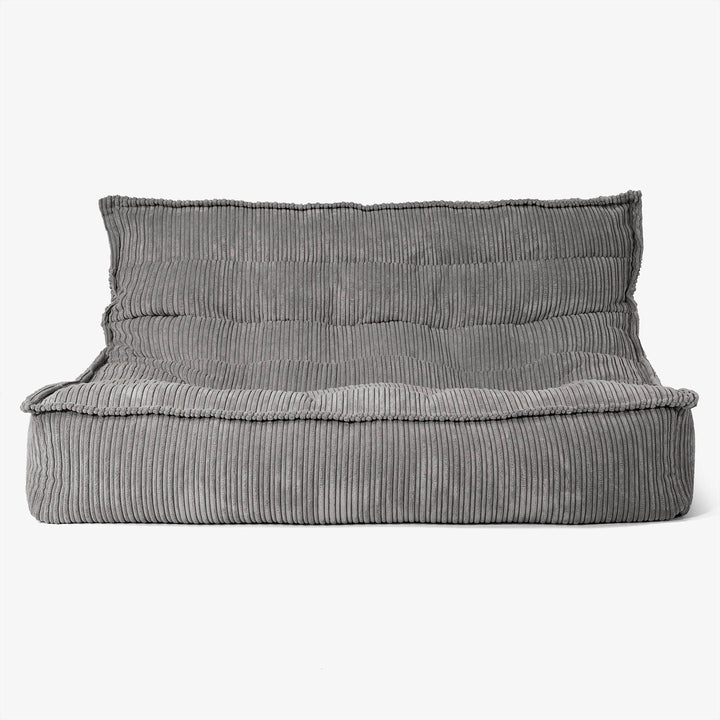 Pufa sofa podłogowa Oliver - Klasyczny sztruks Grafit szarość 01