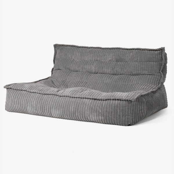 Pufa sofa podłogowa Oliver - Klasyczny sztruks Grafit szarość 01