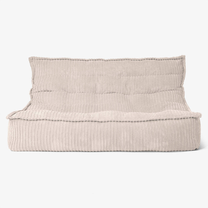 Pufa sofa podłogowa Oliver - Klasyczny sztruks Kość słoniowa 01