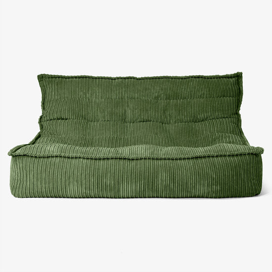 Pufa sofa podłogowa Oliver - Klasyczny sztruks Leśna zieleń 01