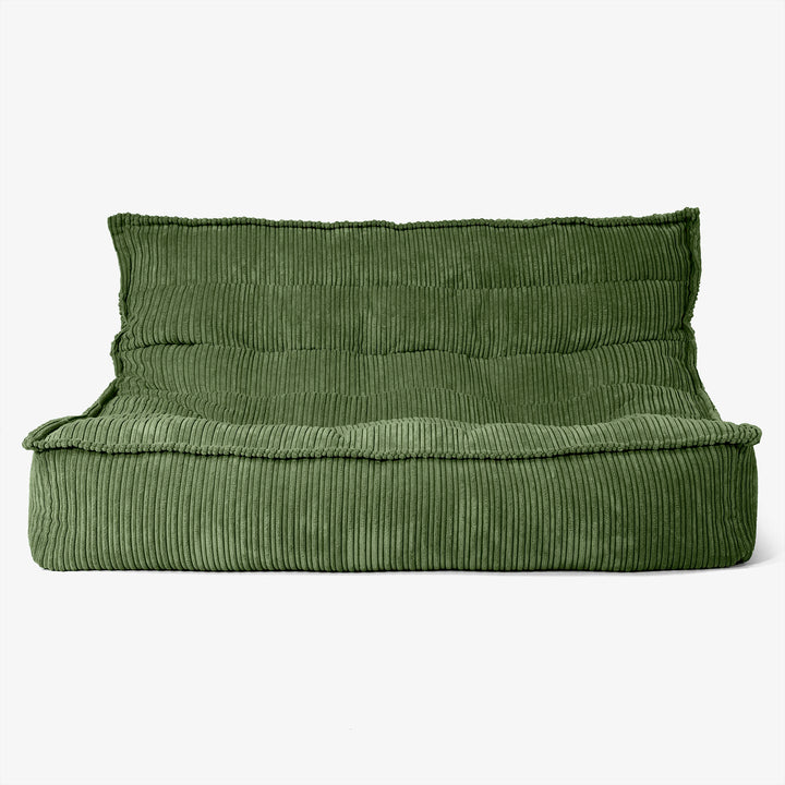 Pufa sofa podłogowa Oliver - Klasyczny sztruks Leśna zieleń 01