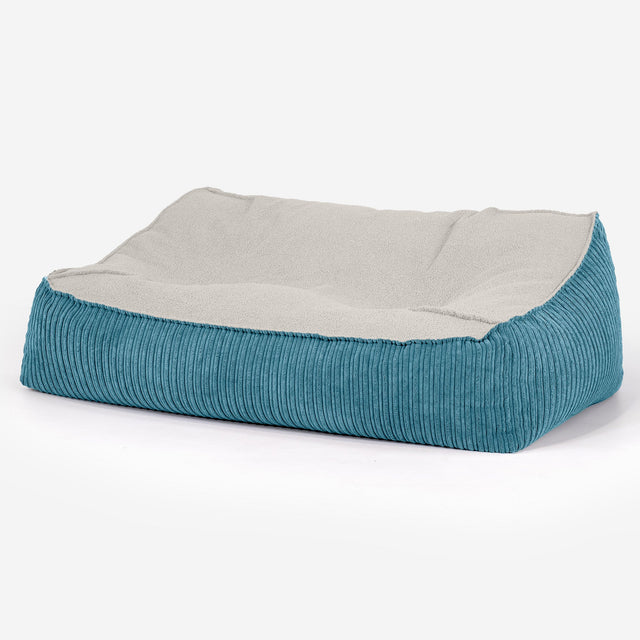 Sofa pufa Sloucher Zamienny Pokrowiec - Boucle & sztruks 01