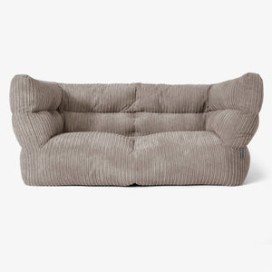 Sofa 2-osobowa pufa Albert 2.0 - Klasyczny sztruks Beżowa szarość