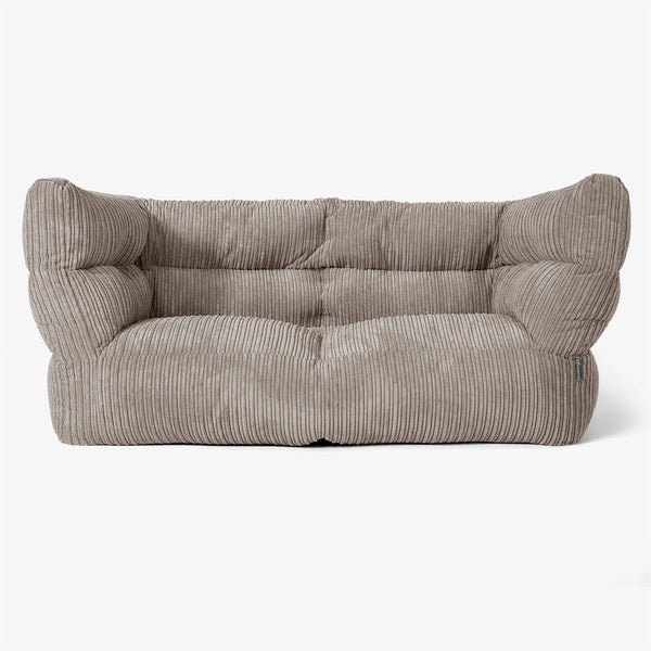 Sofa 2-osobowa pufa Albert 2.0 - Klasyczny sztruks Beżowa szarość 01