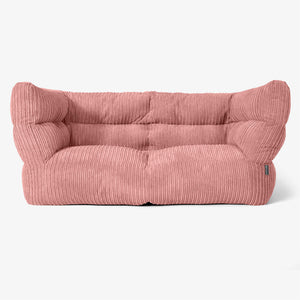 Sofa 2-osobowa pufa Albert 2.0 - Klasyczny sztruks Brzoskwinia