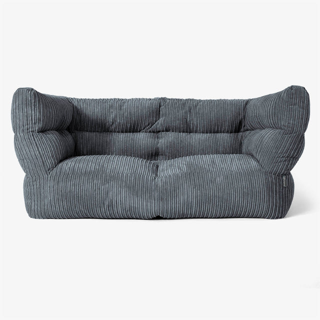 Sofa 2-osobowa pufa Albert 2.0 - Klasyczny sztruks Chłodna szarość 01