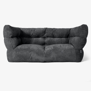 Sofa 2-osobowa pufa Albert 2.0 - Klasyczny sztruks Czerń