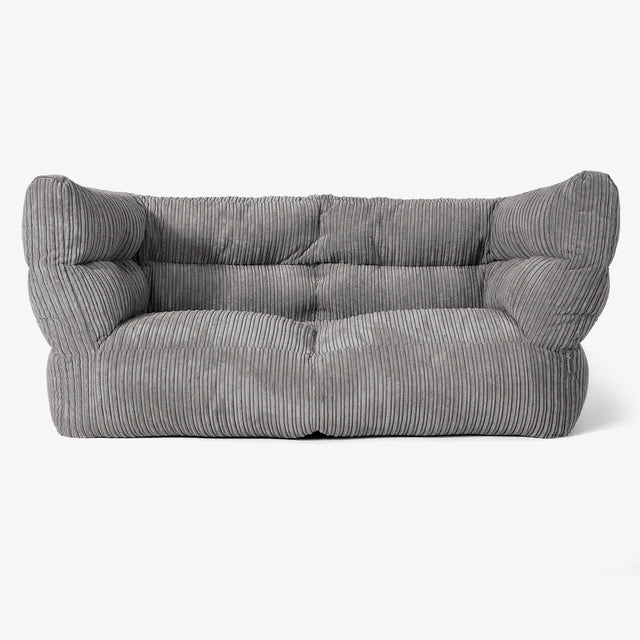 Sofa 2-osobowa pufa Albert 2.0 - Klasyczny sztruks Grafit szarość 01
