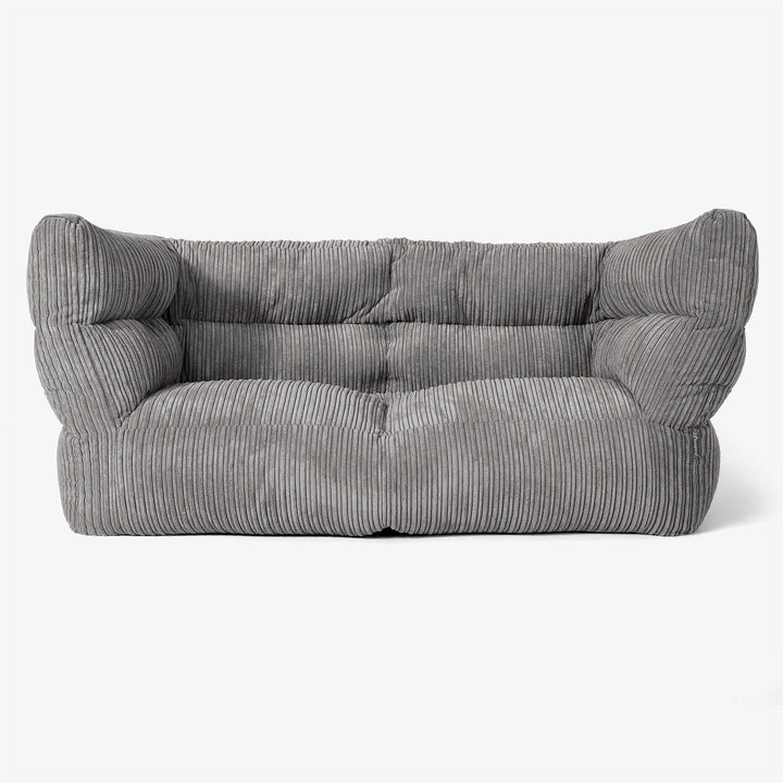 Sofa 2-osobowa pufa Albert 2.0 - Klasyczny sztruks Grafit szarość 01
