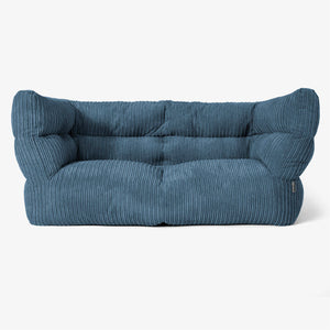 Sofa 2-osobowa pufa Albert 2.0 - Klasyczny sztruks Granat