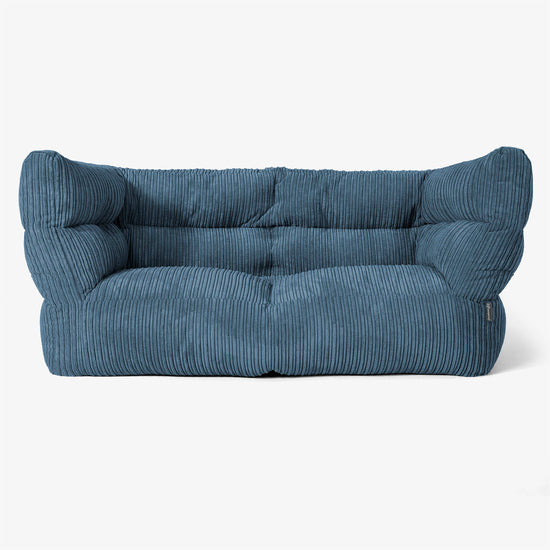 Sofa 2-osobowa pufa Albert 2.0 - Klasyczny sztruks Granat 01