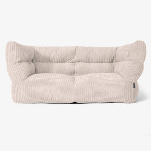 Sofa 2-osobowa pufa Albert 2.0 - Klasyczny sztruks Kość słoniowa
