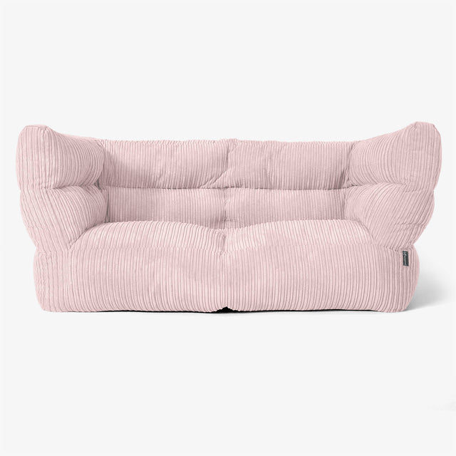 Sofa 2-osobowa pufa Albert 2.0 - Klasyczny sztruks Pudrowy 01
