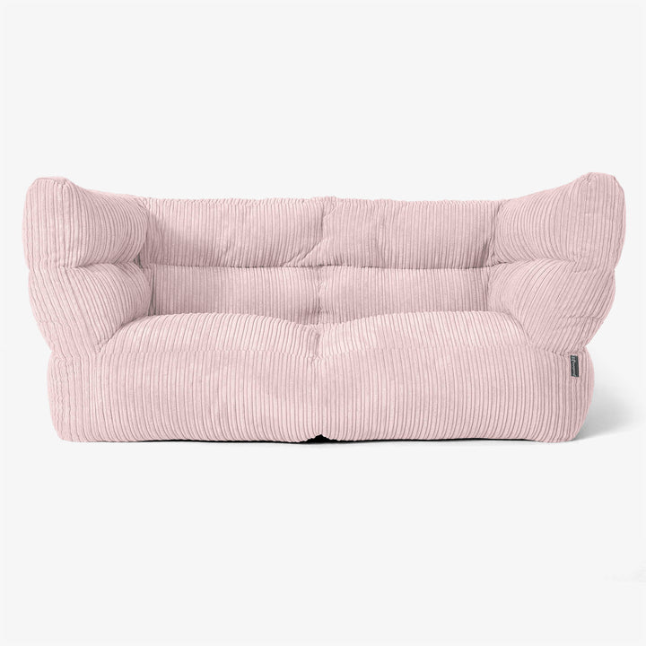 Sofa 2-osobowa pufa Albert 2.0 - Klasyczny sztruks Pudrowy 01
