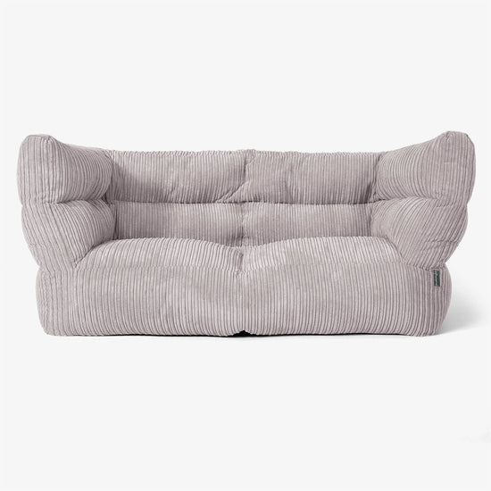 Sofa 2-osobowa pufa Albert 2.0 - Klasyczny sztruks Szarość delfina 01