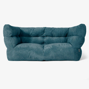 Sofa 2-osobowa pufa Albert 2.0 - Klasyczny sztruks Turkus