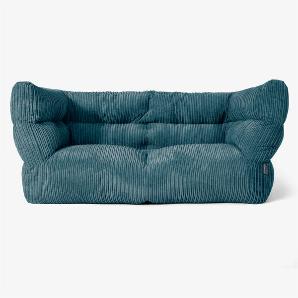 Sofa 2-osobowa pufa Albert 2.0 - Klasyczny sztruks Turkus 01