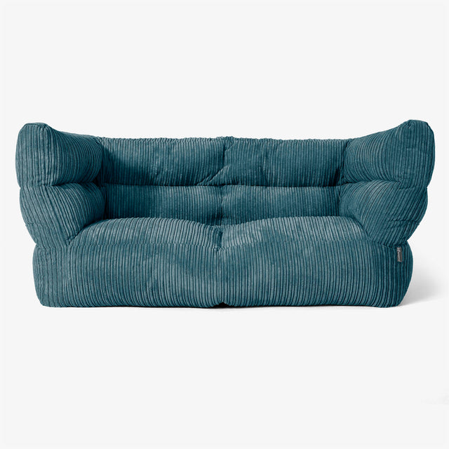 Sofa 2-osobowa pufa Albert 2.0 - Klasyczny sztruks Turkus 01