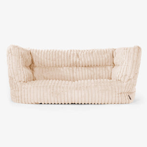 Sofa 2-osobowa pufa Albert 2.0 - Sztruks ultra plusz Brzoskwinia