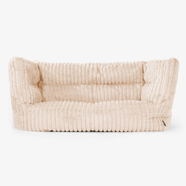Sofa 2-osobowa pufa Albert 2.0 - Sztruks ultra plusz Brzoskwinia 01