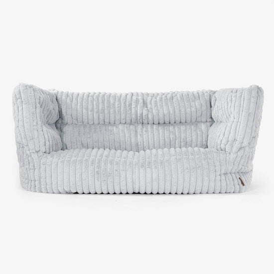 Sofa 2-osobowa pufa Albert 2.0 - Sztruks ultra plusz Kacze jajo niebieskie 01