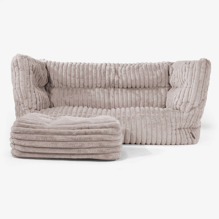 Sofa 2-osobowa pufa Albert 2.0 - Sztruks ultra plusz Mysi 02