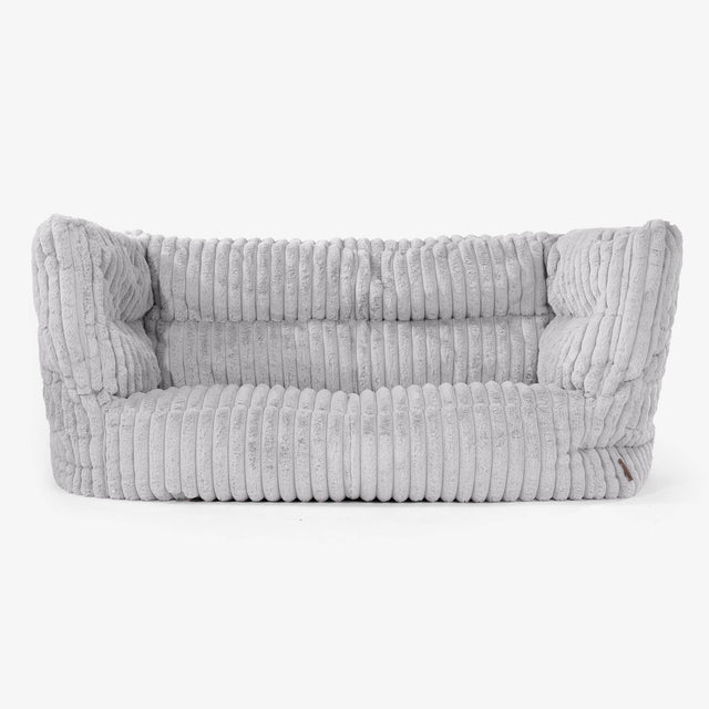Sofa 2-osobowa pufa Albert 2.0 - Sztruks ultra plusz Szarość 01