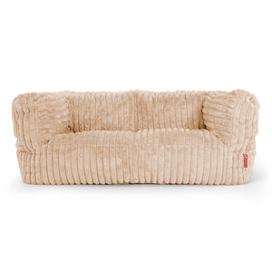 Sofa 2-osobowa pufa Albert - Sztruks ultra plusz Brzoskwinia