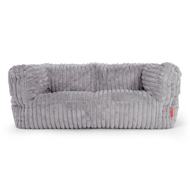 Sofa 2-osobowa pufa Albert - Sztruks ultra plusz Szarość 01