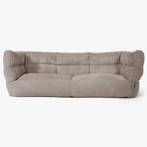 Sofa 3-osobowa pufa Albert 2.0 - Klasyczny sztruks Beżowa szarość